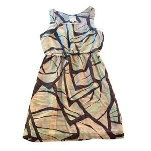 Anthropologie Odille Womens abstract dress with pockets size small